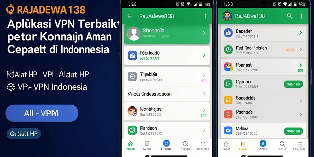 Antarmuka sederhana dan fungsional dari aplikasi RAJADEWA138.