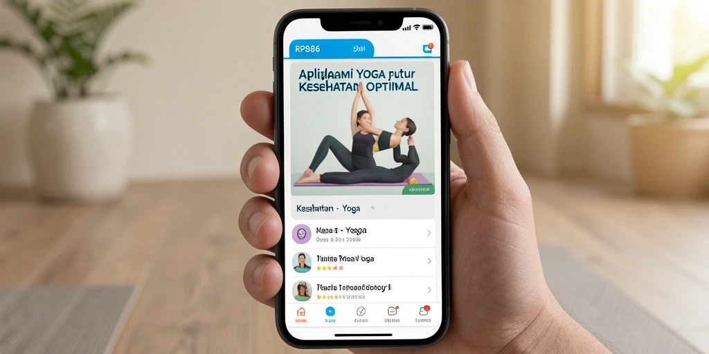 Tampilan antarmuka RP886 yang intuitif dan ramah pengguna untuk latihan Yoga.
