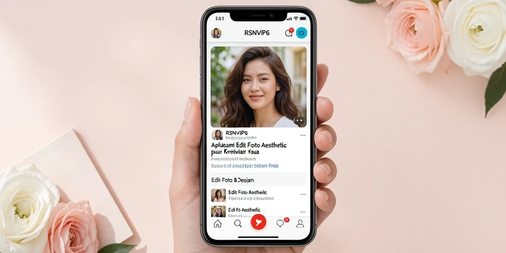 Antarmuka RSNVIP6 yang modern dan intuitif untuk edit foto aesthetic.
