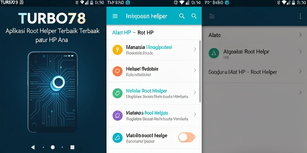 Tampilan antarmuka utama TURBO78 yang sederhana dan fungsional.
