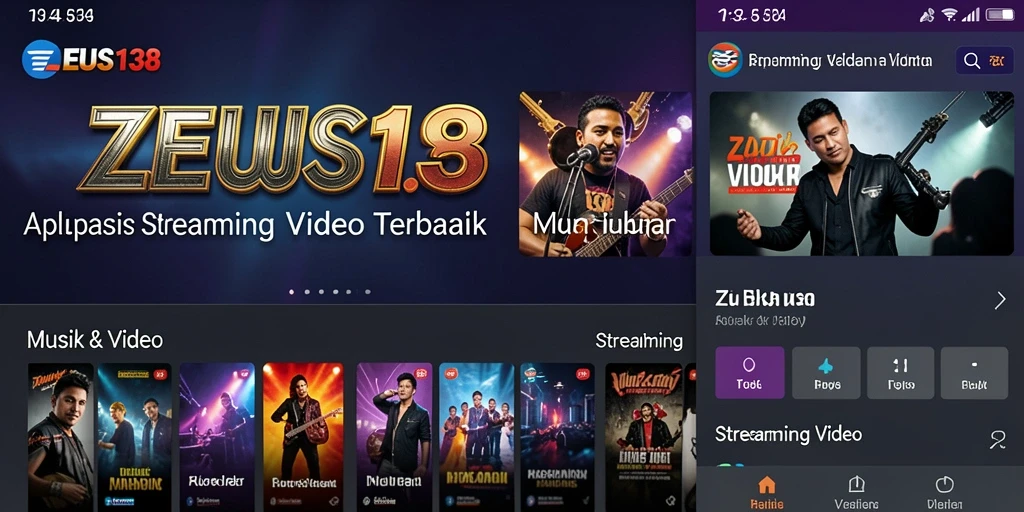 Tampilan antarmuka ZEUS138 yang sederhana dan menarik untuk Streaming Video.