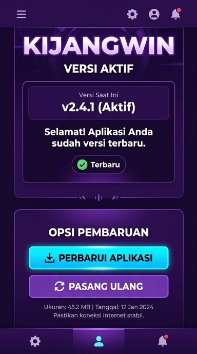 Tampilan riwayat versi kijangwin